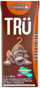 Leche de chocolate en cartón tetrapack disponible en todo Ecuador