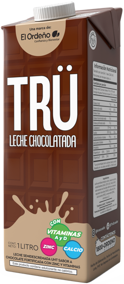 Leche semidescremada sabor a chocolate