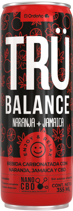 Agua saborizada de Naranja con Jamaica CBD