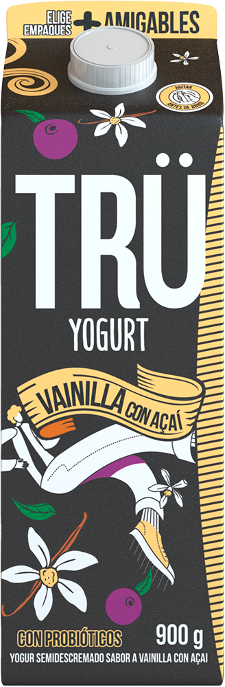 Yogurt Trü sabor a vainilla con Acai y probióticos